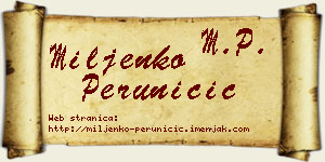 Miljenko Peruničić vizit kartica